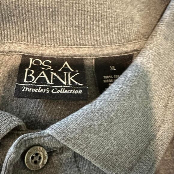 Jos. A. Bank Traveler's Collection long sleeve polo shirts in black and grey. XL - Picture 3 of 6
